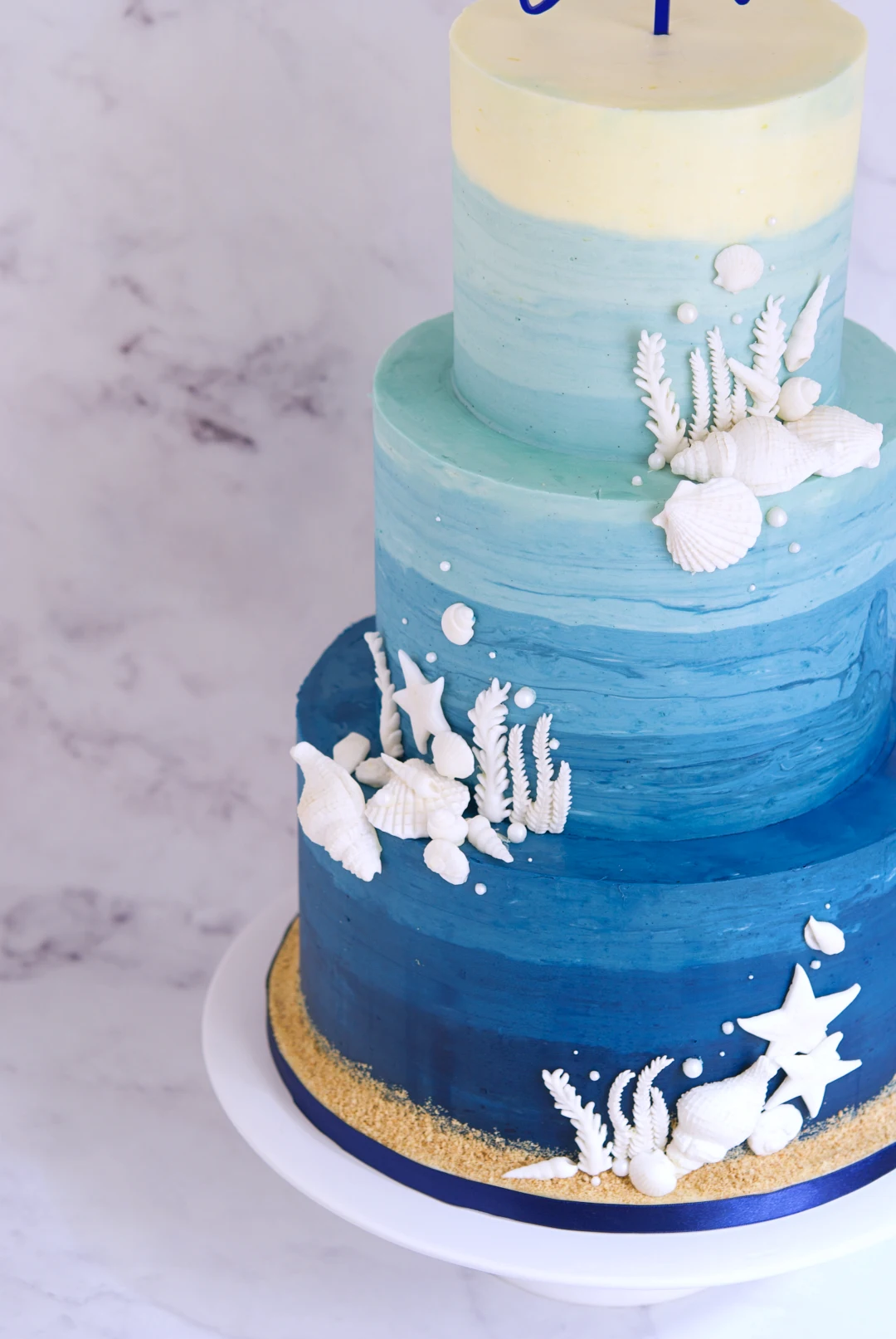 tarta de boda marina