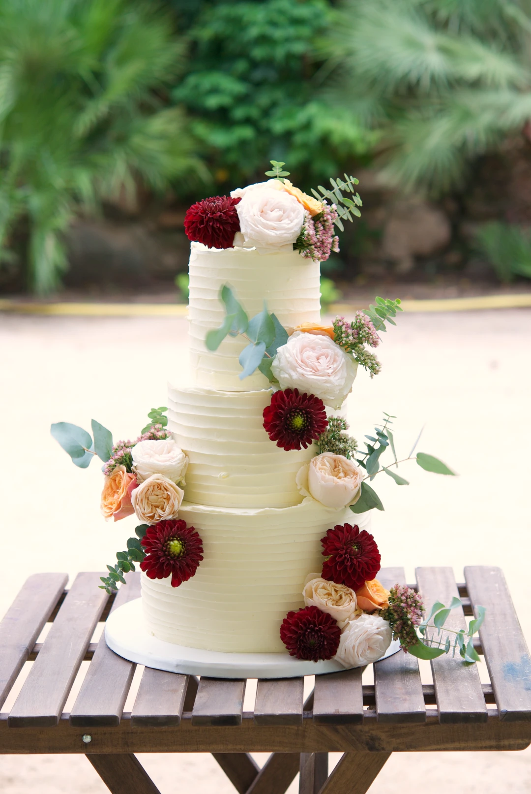 Romantic floral wedding cake
