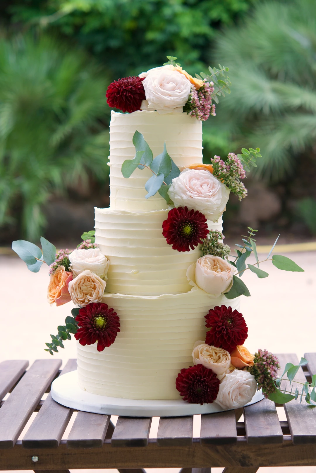 Romantic floral wedding cake