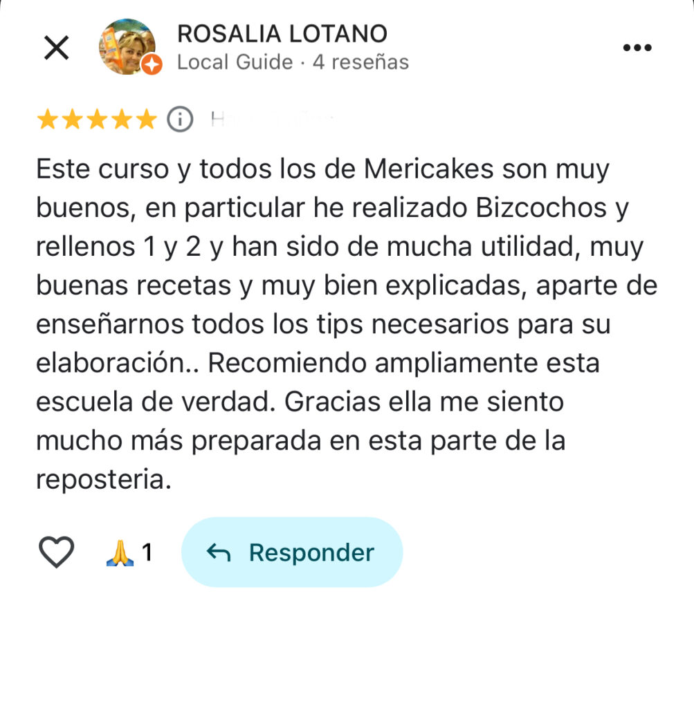 opinion curso bizcochos y rellenos 2 recetas de invierno barcelona