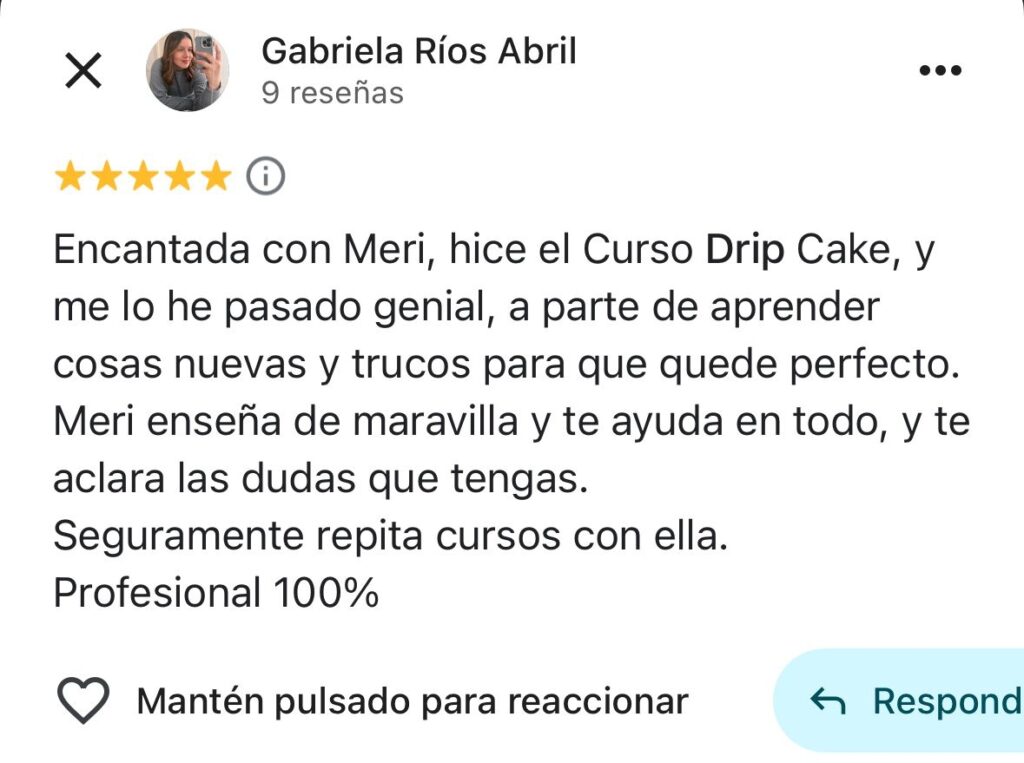 opinion curso tartas drip cakes barcelona