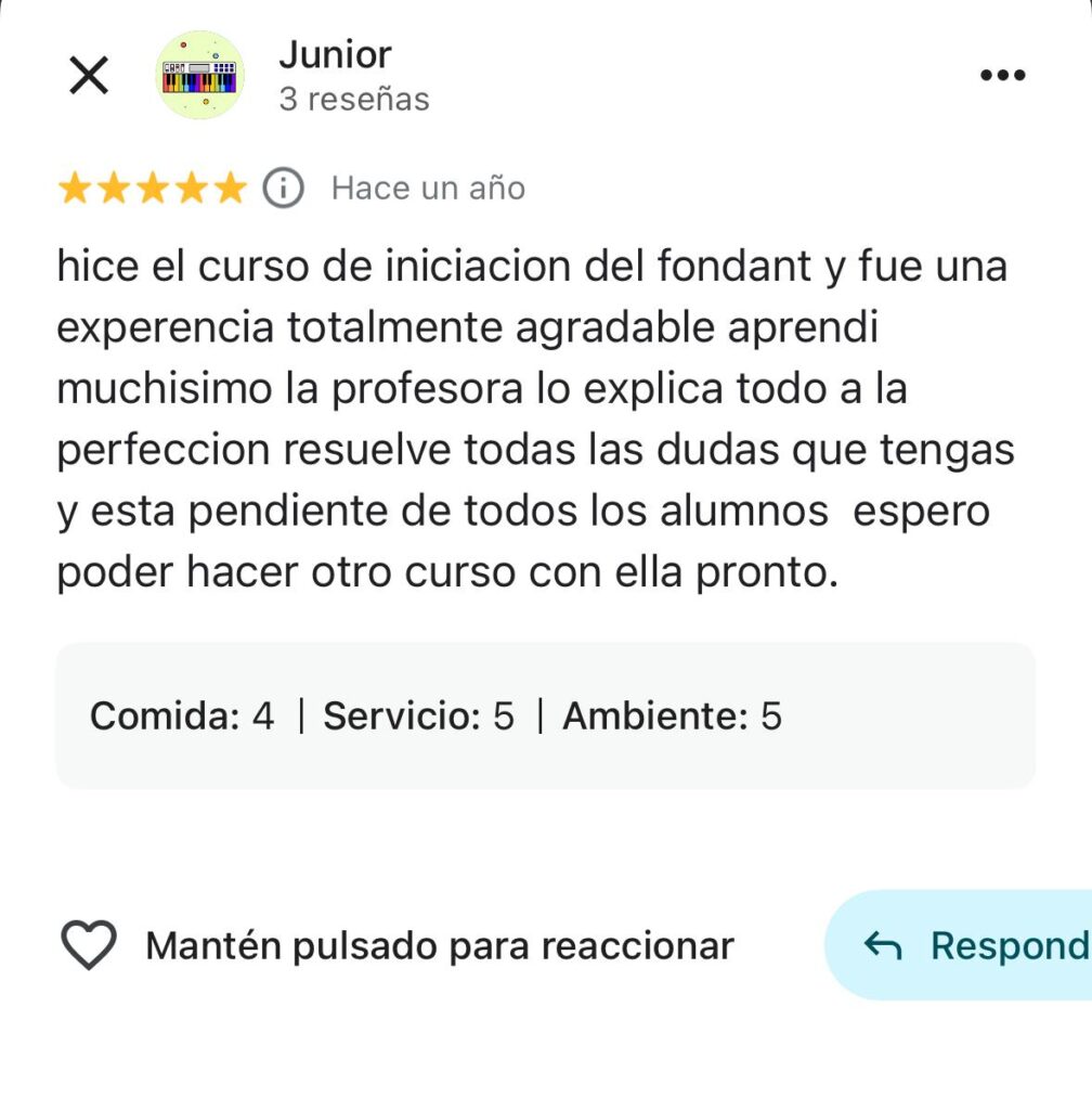 opinion curso tartas fondant barcelona