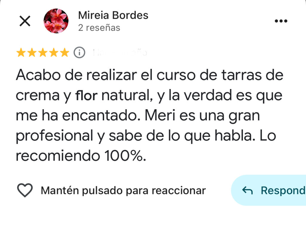 opinion curso tartas pisos