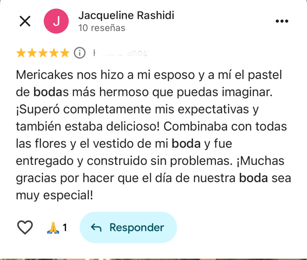 Opinion tarta de boda mericakes