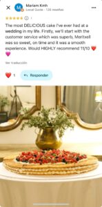 review wedding cake mericakes