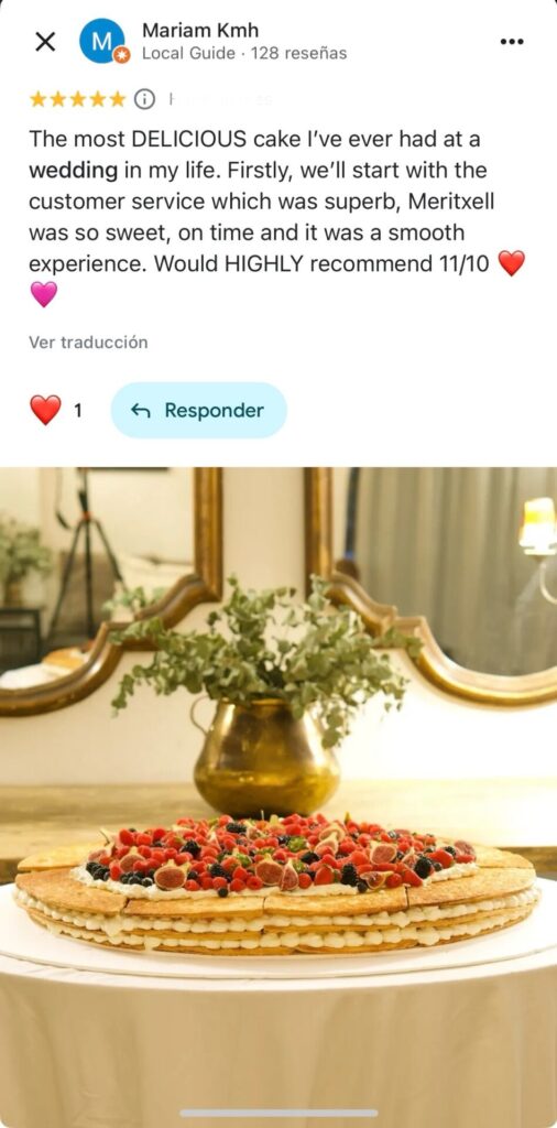 review wedding cake mericakes