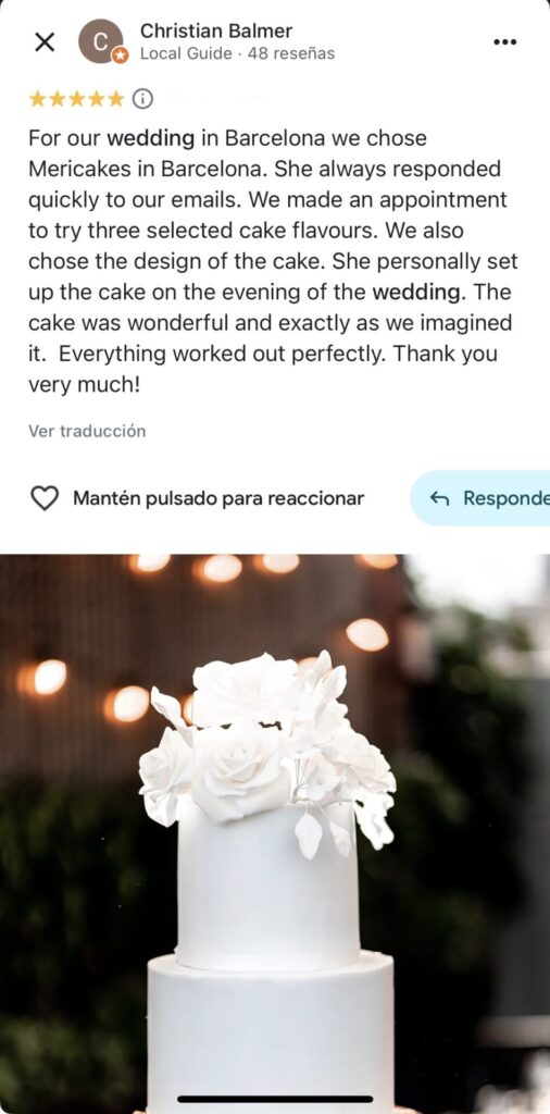 review wedding cake mericakes