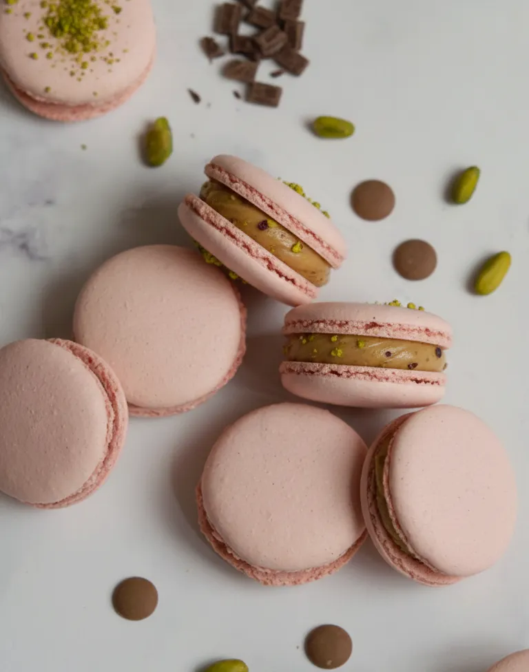 Pistachio macarons barcelona