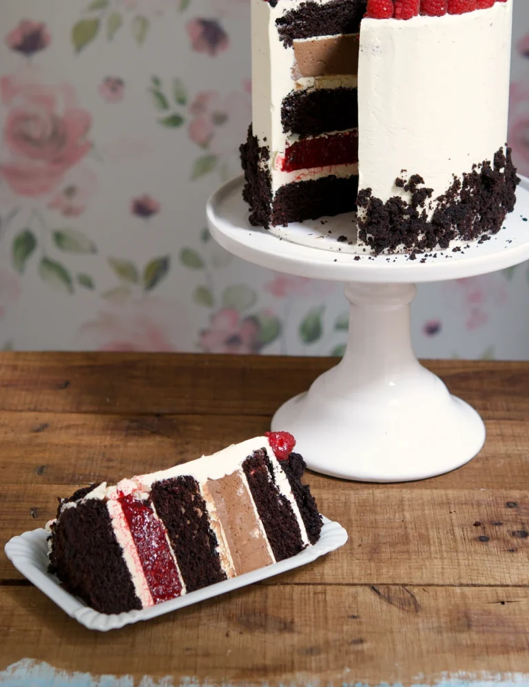 Vegan chocolate cake, tarta vegana de chocolate vainilla y frambuesas barcelona