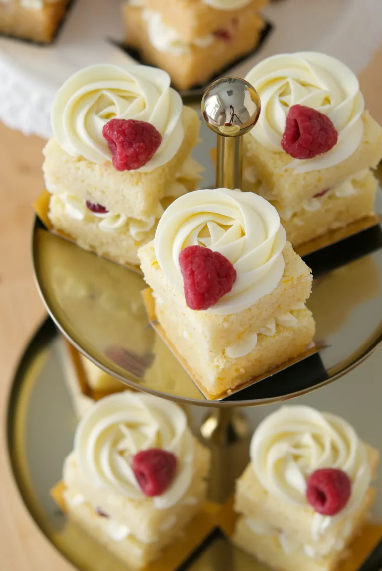 Mimosa cake with namelaka white chocolate and raspberry