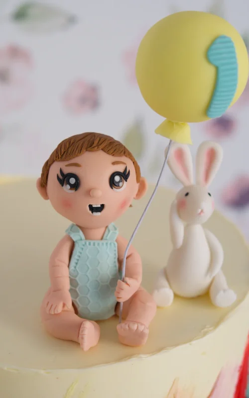 Baby and bunny cake