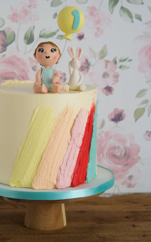 Baby and bunny cake