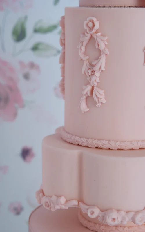 Blush Rococo Wedding Cake