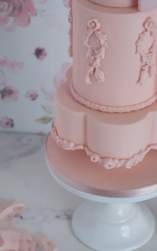 tarta de boda vintage monocromatica