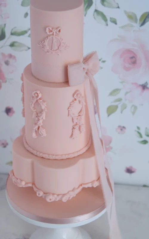 Blush Rococo Wedding Cake