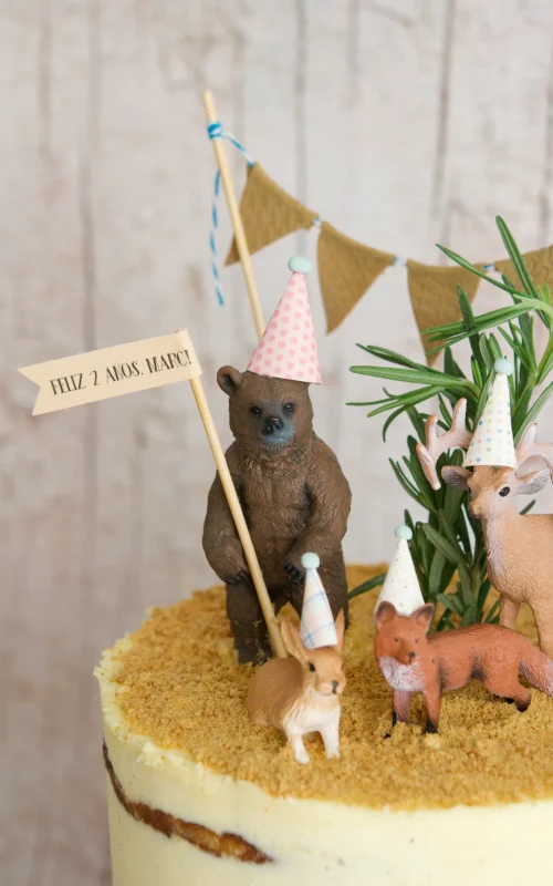 tarta animales del bosque