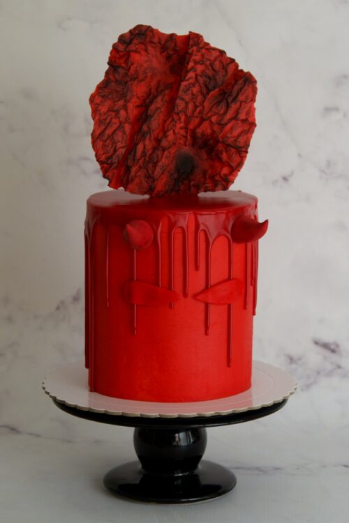 Daredevil cake, drip cake Daredevil, Marvel cake, mericakes, comic cake, Mat Murdock