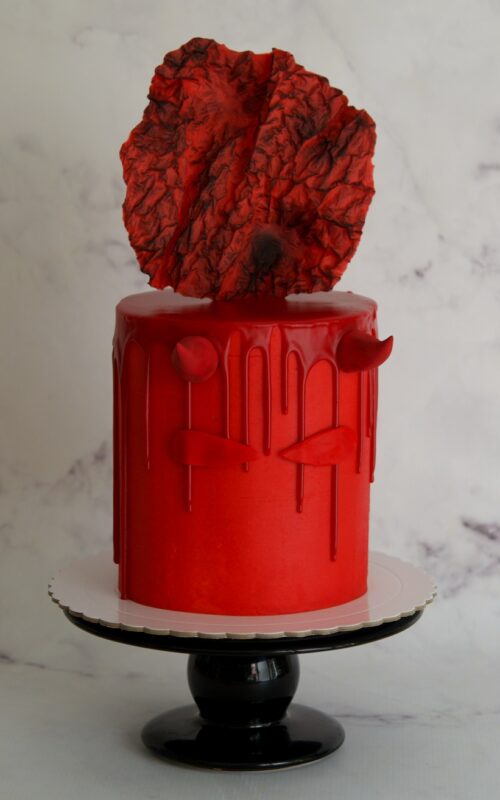Daredevil cake, drip cake Daredevil, Marvel cake, mericakes, comic cake, Mat Murdock