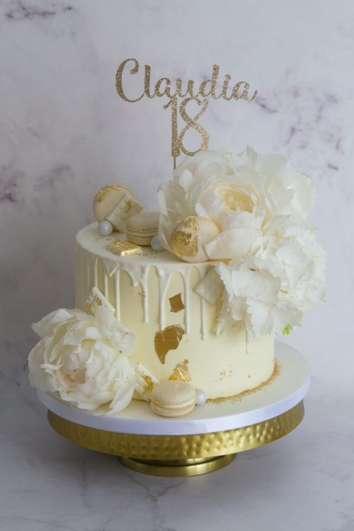 Drip Cake, Tarta cumple, Tarta te matcha, fresas con nata, mericakes, tarta personalizada, white cake, gold drip cake, barcelona cake, pastel aniversario, macarons, fresh flower cake, 1