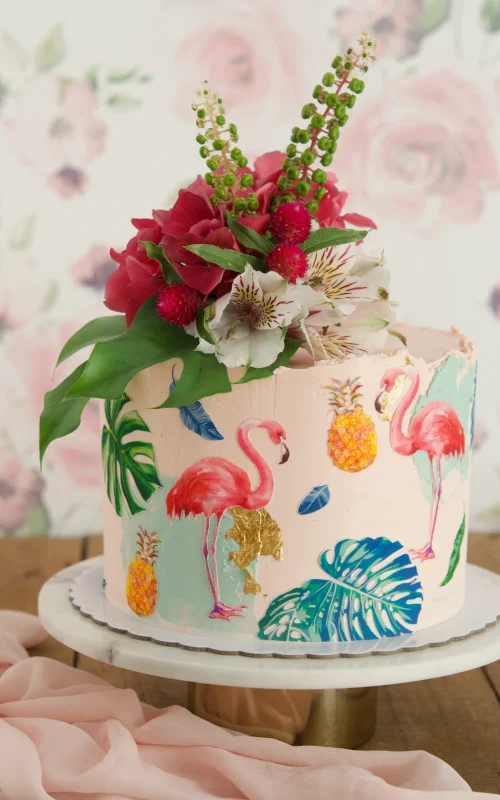 Flora & Fauna tropical cake