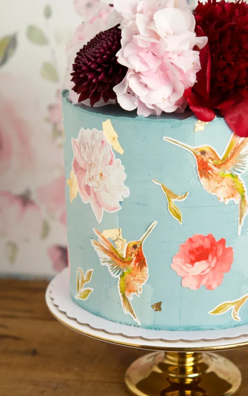 tarta de boda flores