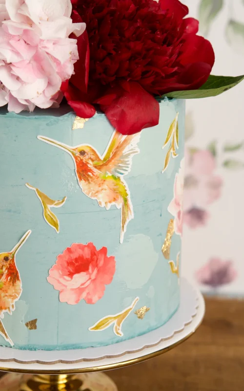 Flora and Fauna wedding Cake