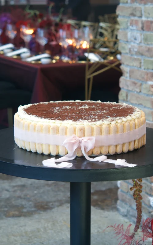 Giant Tiramisu wedding cake