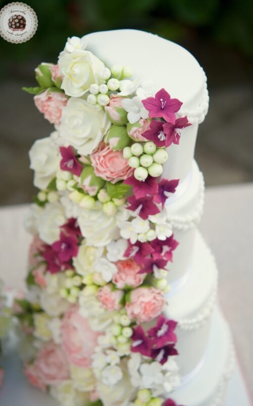 Opulent Bloom Wedding Cake (vegan)