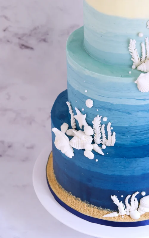 tarta de boda marina