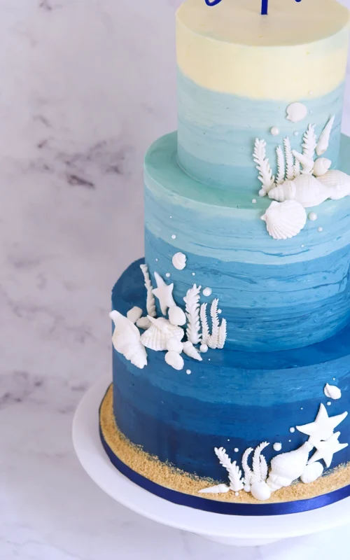 tarta de boda marina