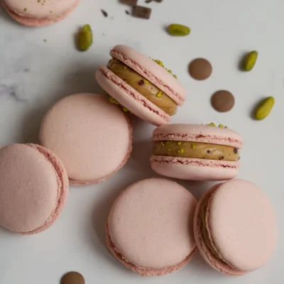 Pistachio macarons, mericakes, barcelona,