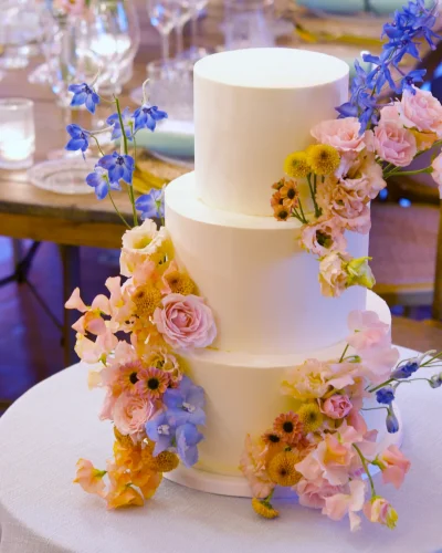 Romantic Stems Wedding Cake