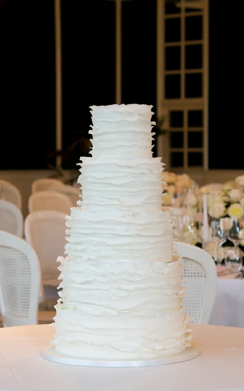 Ruffle Lovers Wedding Cake