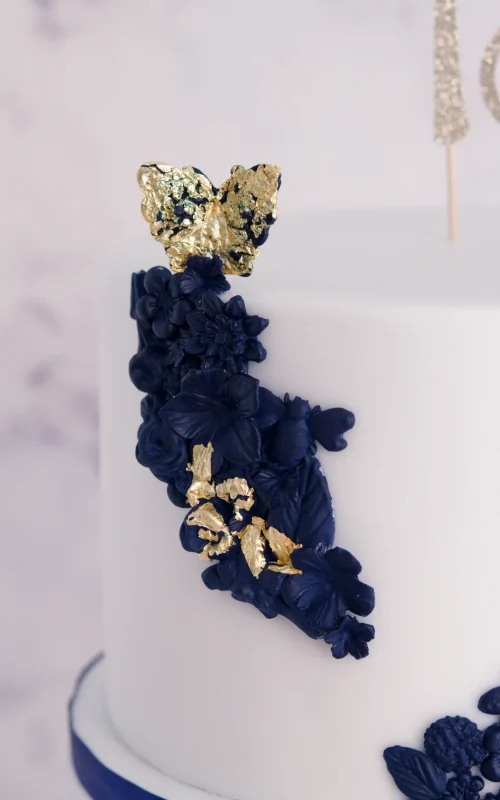 Blue Bas Relief Cake