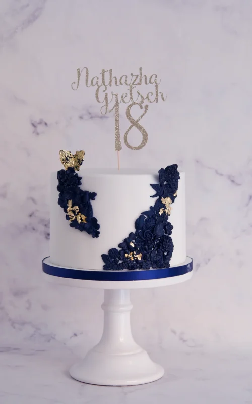 Blue Bas Relief Cake