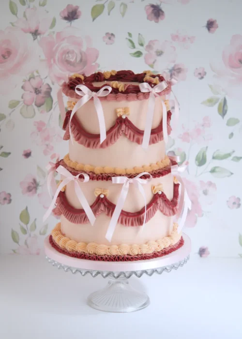 Curso tarta corazón vintage Barcelona