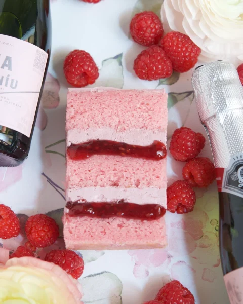 Champagne Rose Velvet Cake