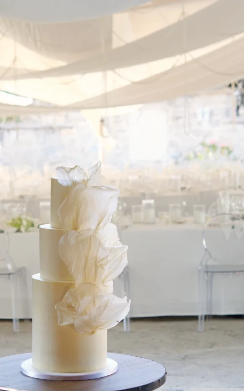 Paper Sails Wedding Cake