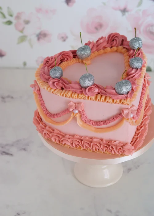 Curso tarta corazón vintage