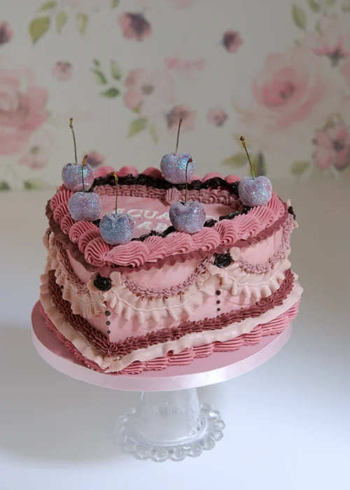 Curso tarta corazón vintage