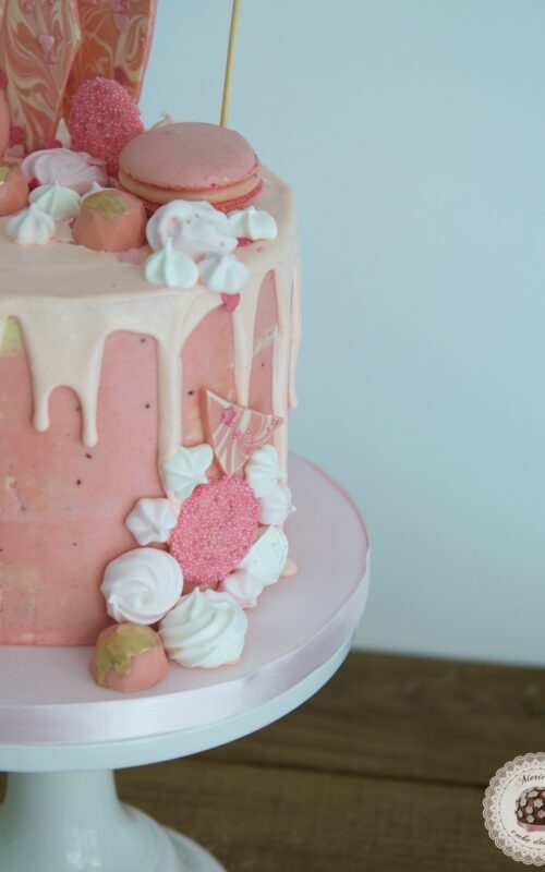 Drip Cake Pink Mericakes Cake Designer