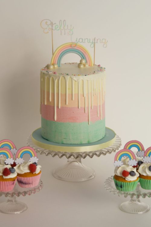 Pastel Rainbow cake