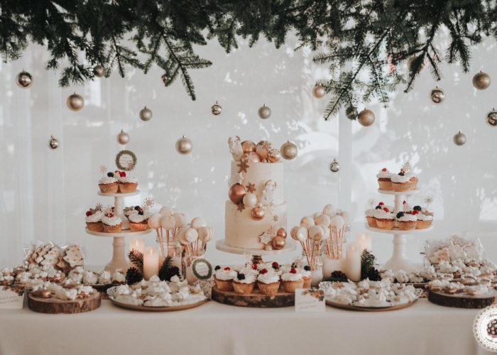 Winter Wonderland dessert table